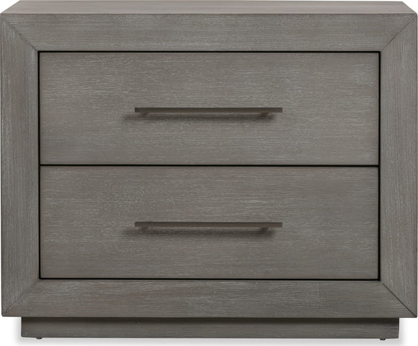Marlborough Two Drawer Nightstand with USB in Mineral