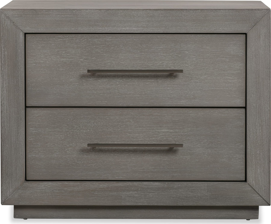 Marlborough Two Drawer Nightstand with USB in Mineral - View 3