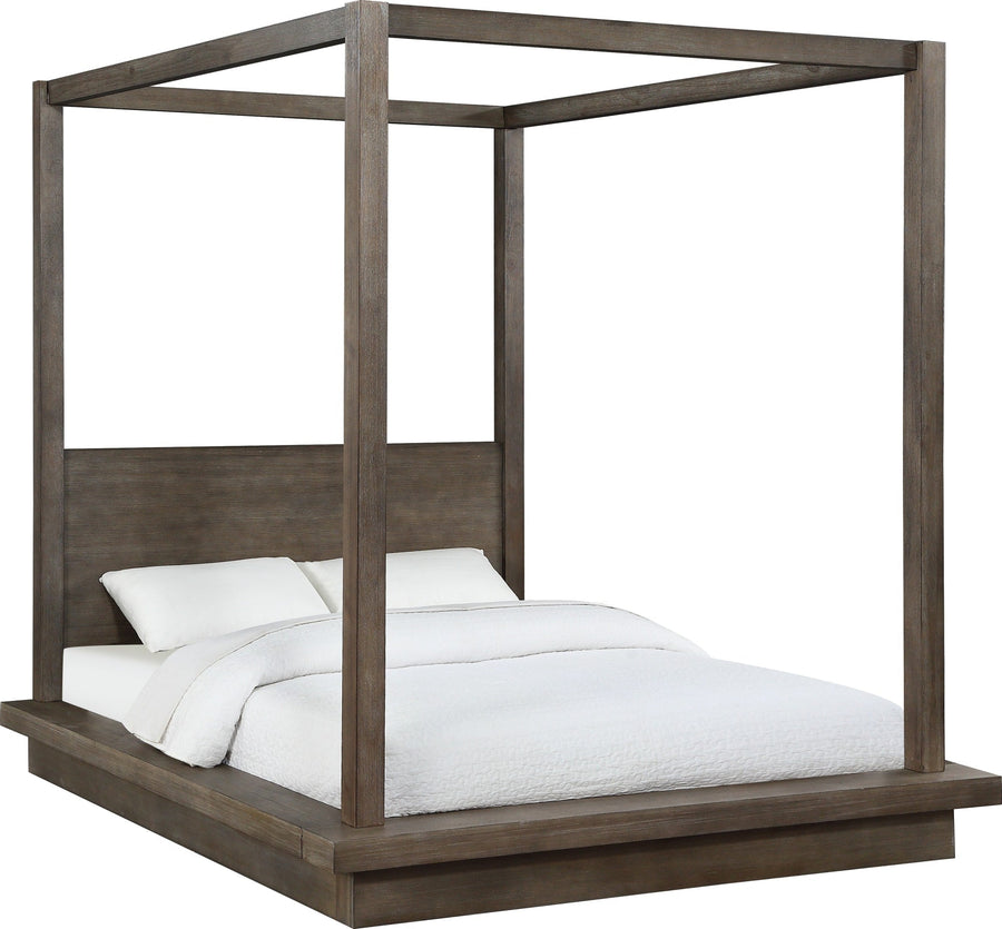 Marlborough Wood Canopy Bed in Dark Pine - View 4