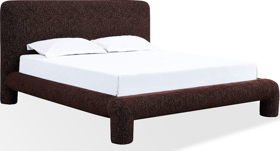 Mocoa Fully Upholstered Platform Bed in Mongoose Chenille - View 3