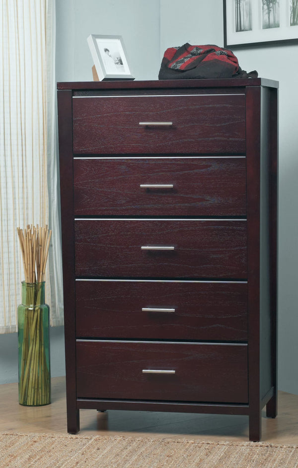 Newport Five Drawer Chest in Espresso alternate view