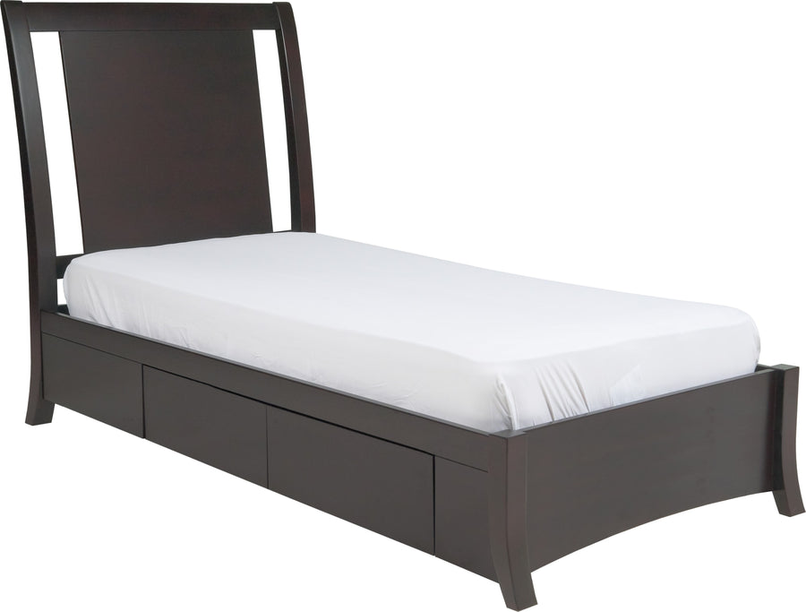 Newport Low Profile Storage Bed in Espresso - View 7
