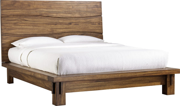 Oceanside Solid Wood Platform Bed in Natural Sengon