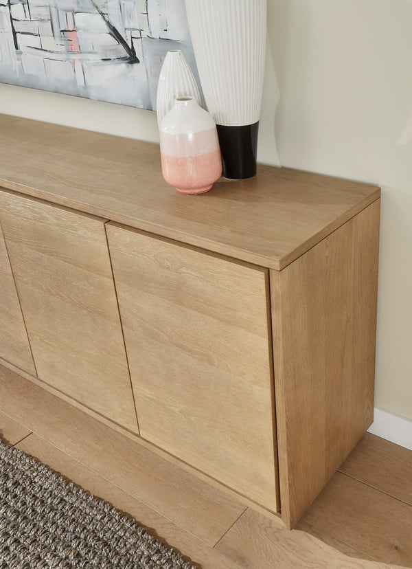Onyx Modern Coastal Four Door Sideboard in White Oak alternate view