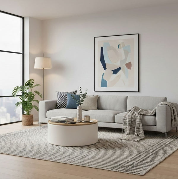 Oakwood Lift Top Round Coffee Table in Barley alternate view