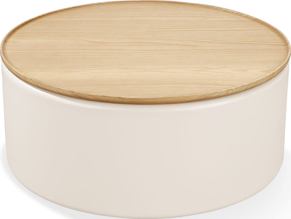 Oakwood Lift Top Round Coffee Table in Barley