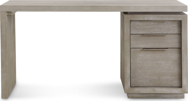 Ashley Three-Drawer Single Pedestal Desk in Mineral - View 6