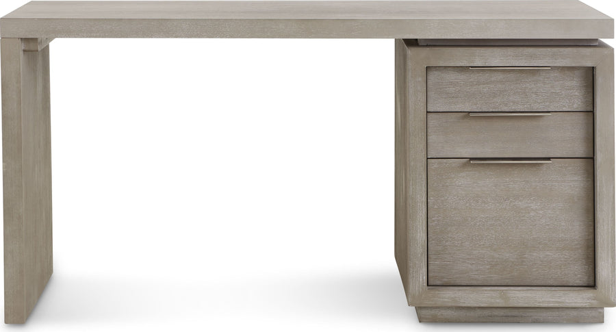 Ashley Three-Drawer Single Pedestal Desk in Mineral - View 6
