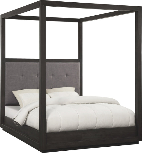Ashley Upholstered Canopy Bed in Dolphin - View 4