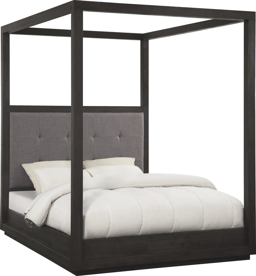 Ashley Upholstered Canopy Bed in Dolphin - View 4