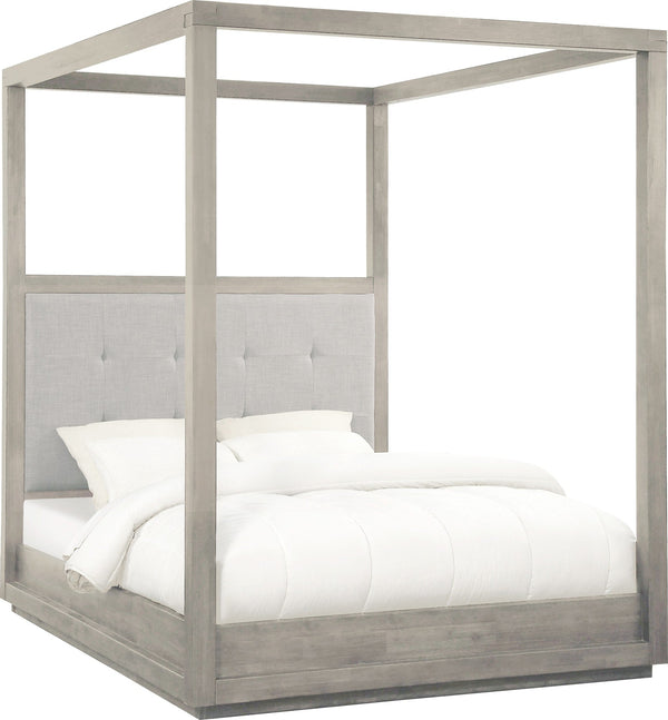 Ashley Upholstered Canopy Bed in Mineral - View 4