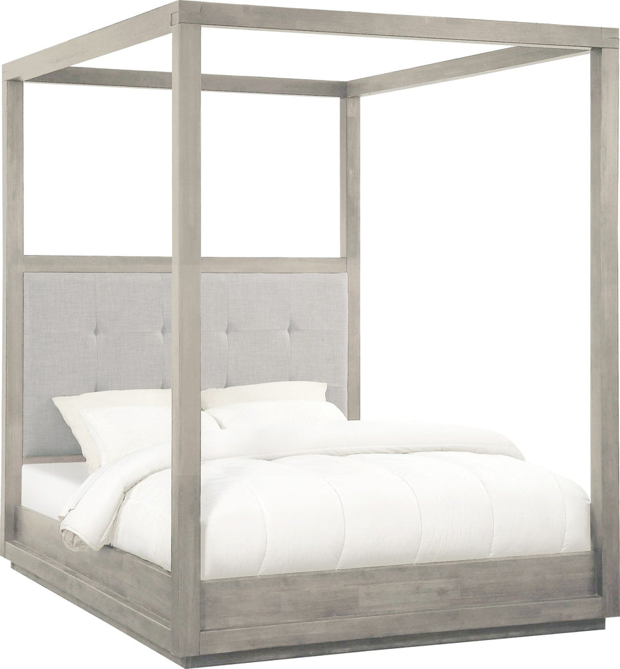 Ashley Upholstered Canopy Bed in Mineral - View 4