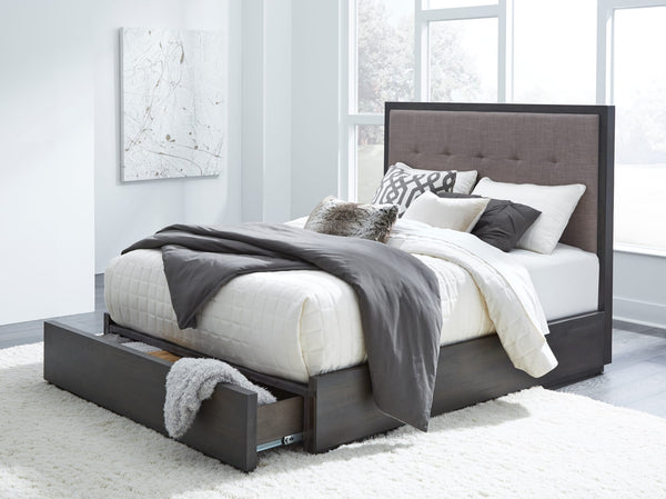 Ashi Upholstered Footboard Storage Bed in Dolphin alternate view