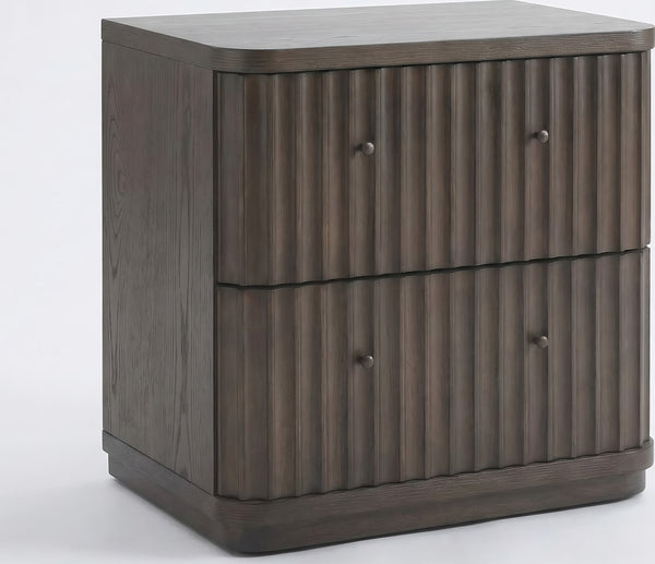 Pierson Fluted Nightstand - Chocolate Mousse alternate view