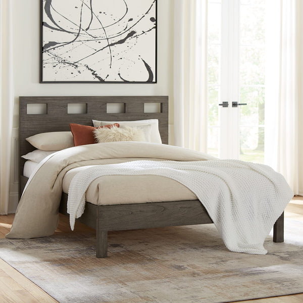 Riva Wood Bed in Sharkskin alternate view