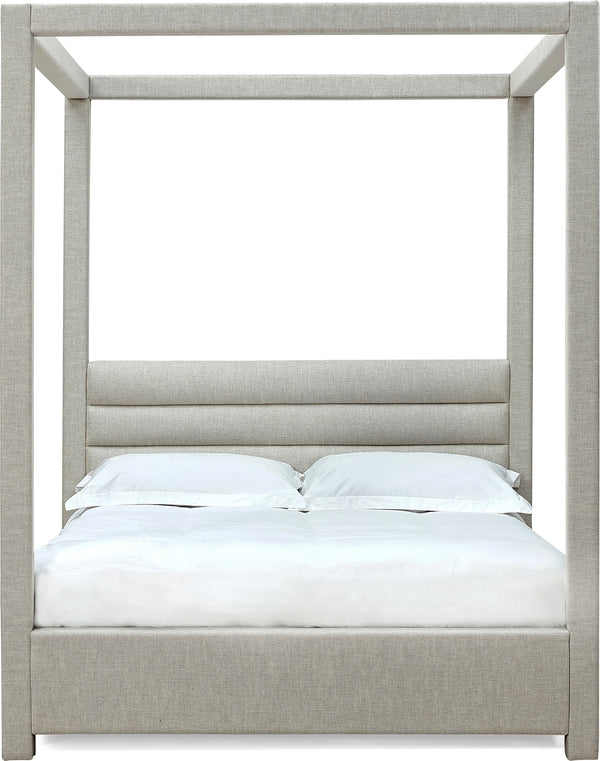 Rockford Upholstered Canopy Bed in Turtle Dove Linen alternate view