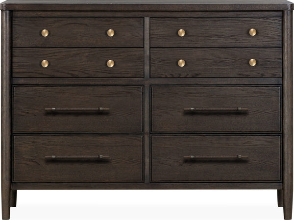 Ridgewood Eight Drawer Oak Wood Dresser in Yin