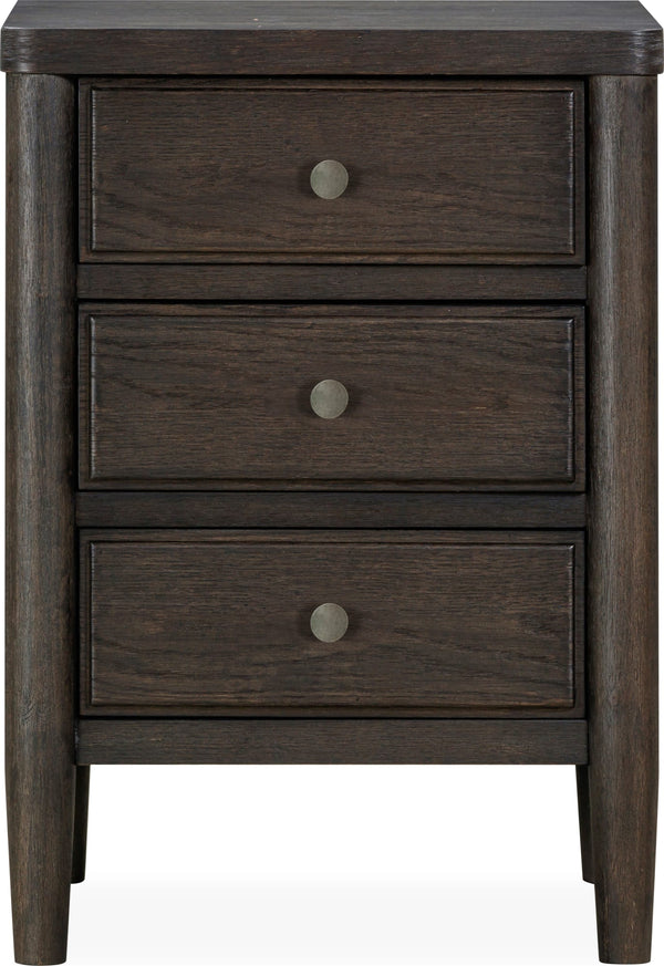 Ridgewood Three Drawer Small Nightstand in Yin