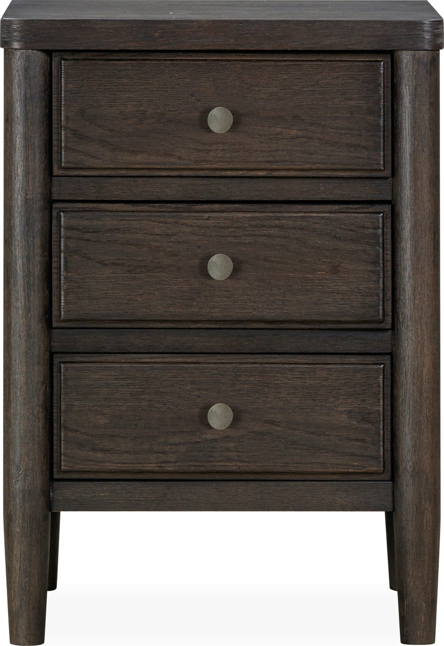 Ridgewood Three Drawer Small Nightstand in Yin - View 3
