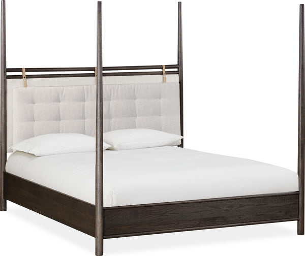 Ridgewood Upholstered Poster Bed in Yin and Turtle Dove Linen - View 4