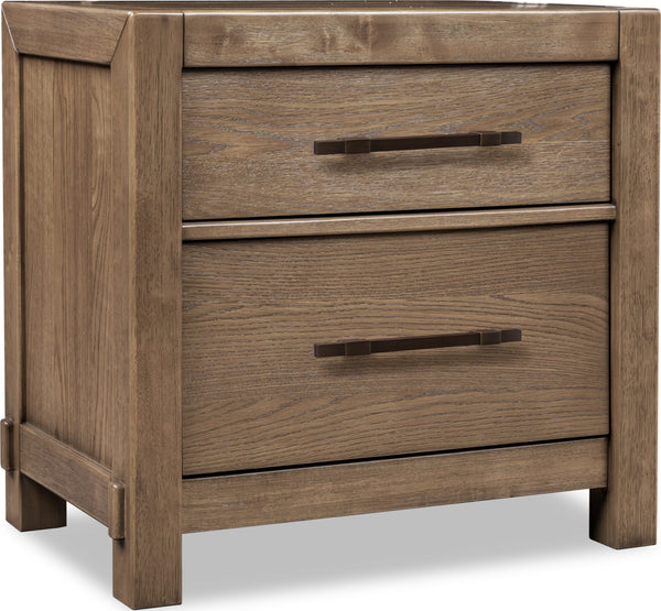 Rosewood 2 Drw Nightstand - Hrvst Wood alternate view