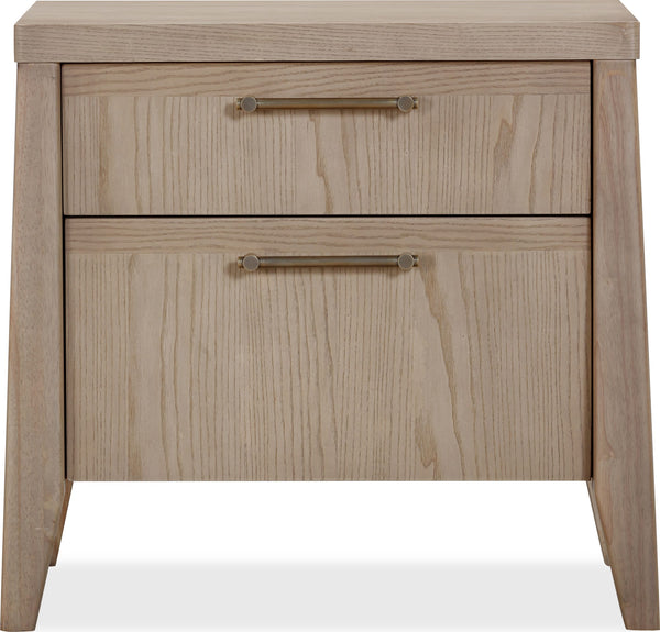 Summit Two Drawer Ash Wood Nightstand in Ginger