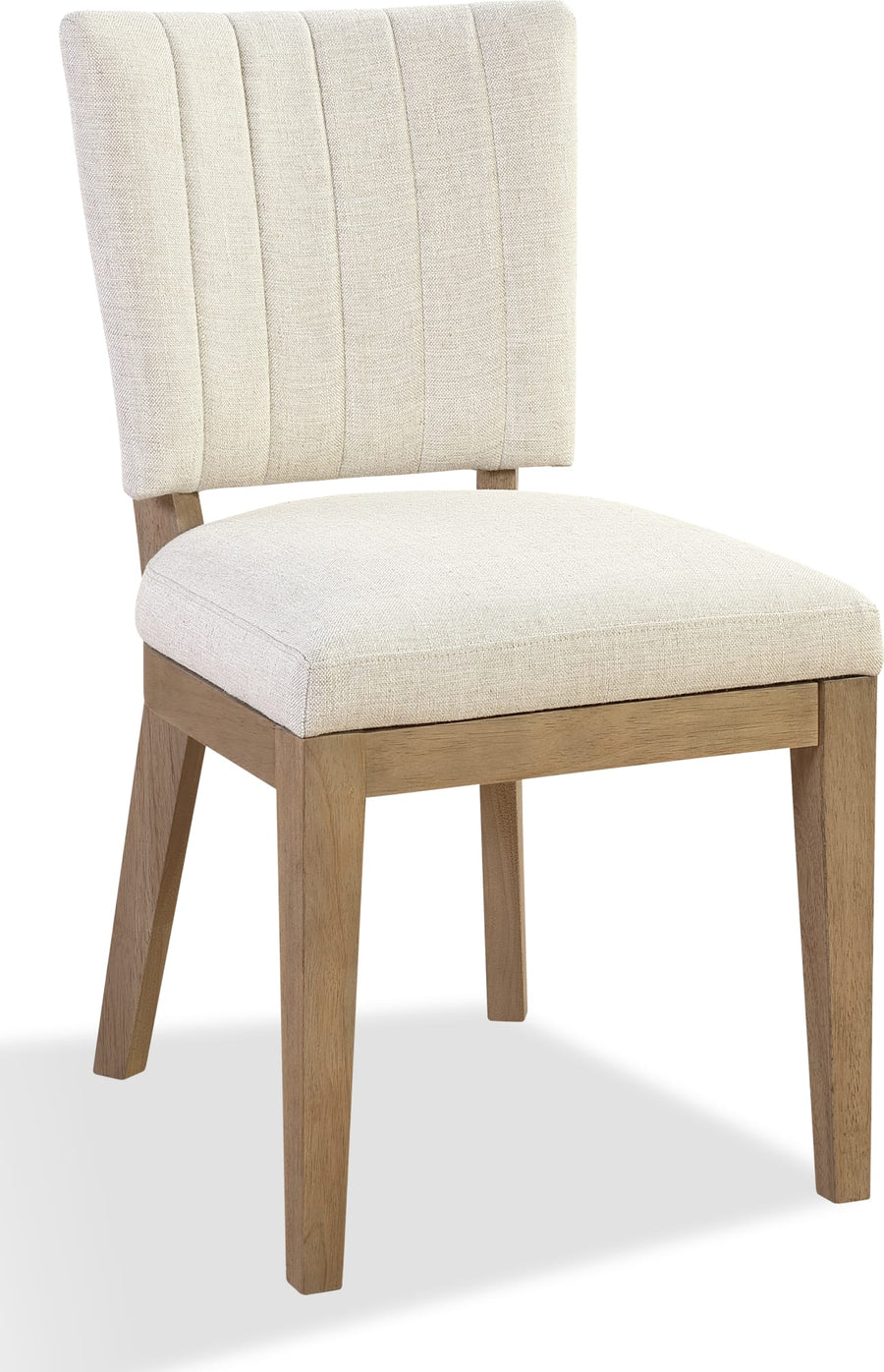 Saratoga Channel Back Upholstered Dining Chair in Natural - View 3