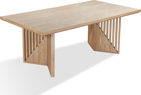 Saratoga Double Pedestal Oak Dining Table in Natural