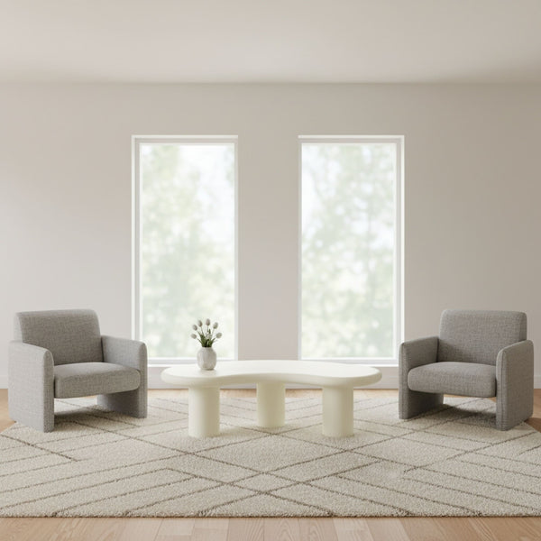 Stanford Tall Wooden Coffee Table in Rice alternate view