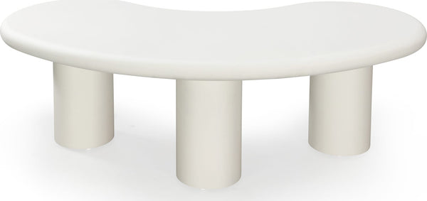 Stanford Tall Wooden Coffee Table in Rice - View 3