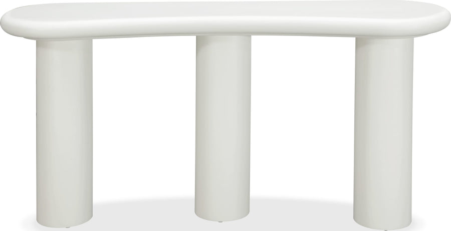 Stanford Wooden Console Table in Rice - View 2