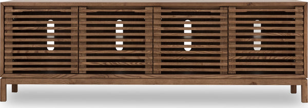 Thornton Four Door Solid Ash Media Console in Roux alternate view