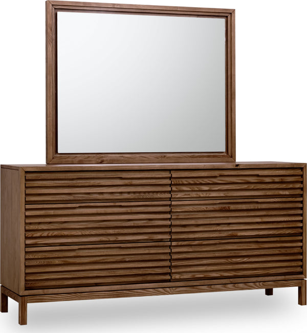 Thornton Six Drawer Ash Wood Dresser in Roux alternate view