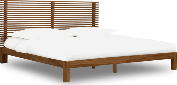 Thornton Solid Ash Platform Bed in Roux - View 3