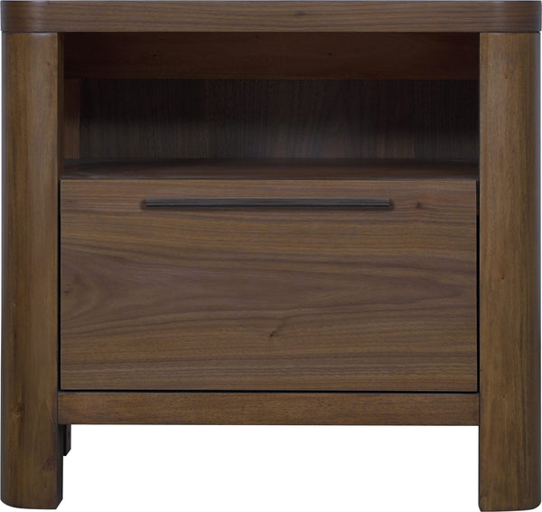 Trenton One Drawer Nightstand in English Walnut
