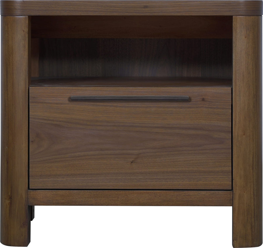 Trenton One Drawer Nightstand in English Walnut - View 2