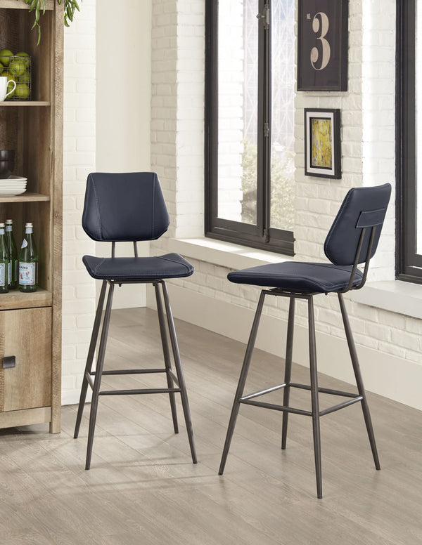 Vinson Modern Swivel Bar Stool in Cobalt alternate view