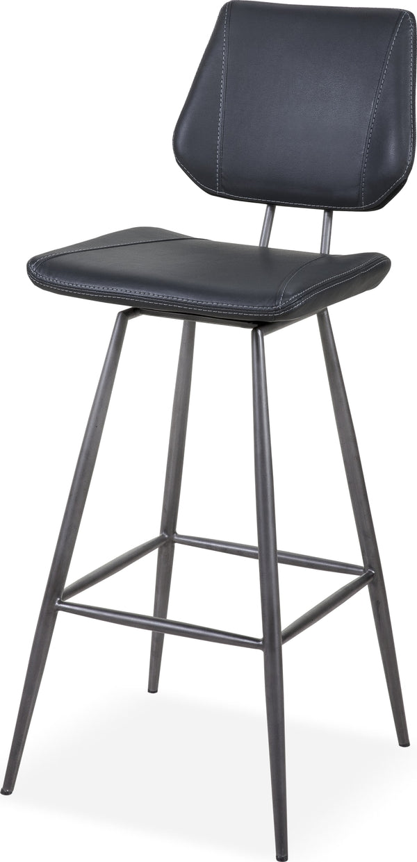 Vinson Modern Swivel Bar Stool in Cobalt - View 2