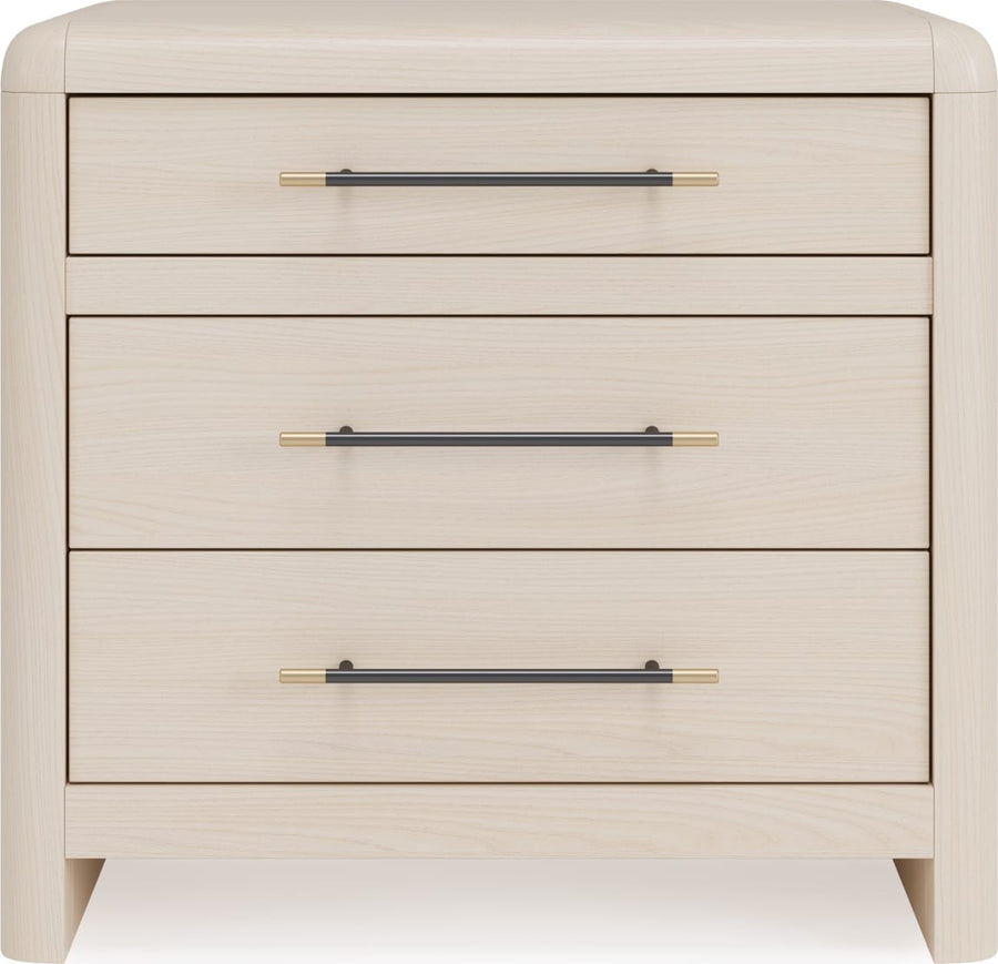 Wallen 3 Dwrs Nightstand - White Sand - View 3
