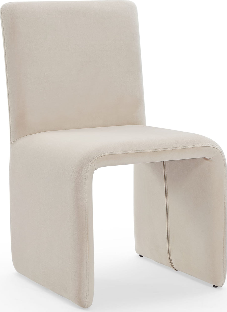Wentworth Fully Upholstered Side chair in Sand Velvet