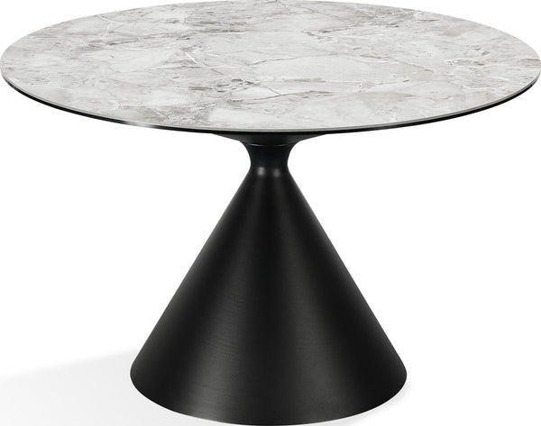 Wentworth Stone Top Metal Base Round Dining Table in Grigio - View 5