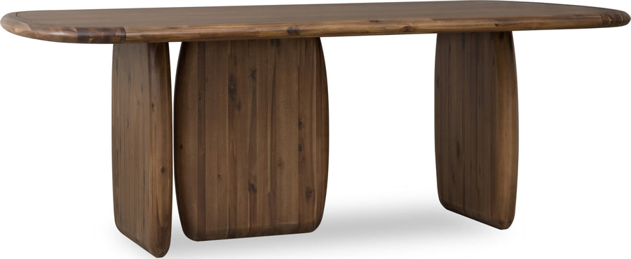 Wexford Rectangular Acacia Wood Pedestal Table in Impala - View 4