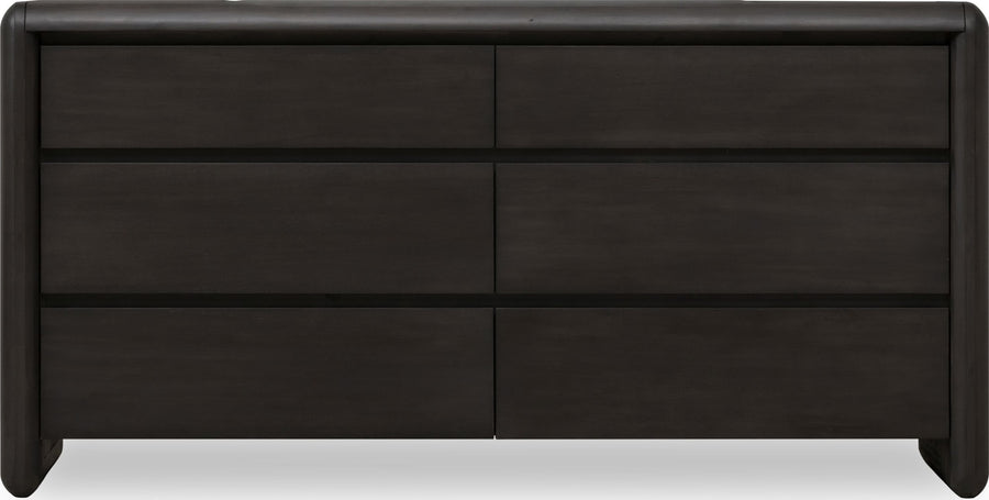 Wexford Six Drawer Acacia Wood Dresser in Jaguar - View 2