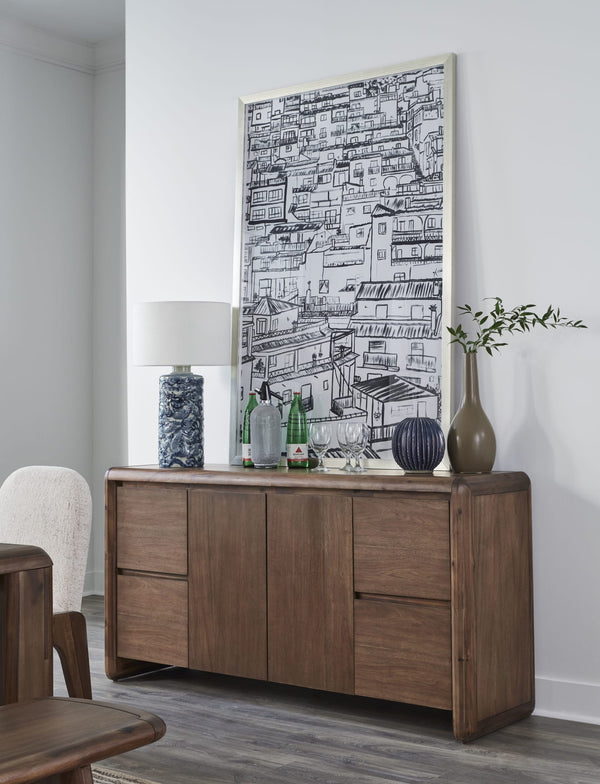 Wexford Two Door Four Drawer Acacia Wood Sideboard in Impala