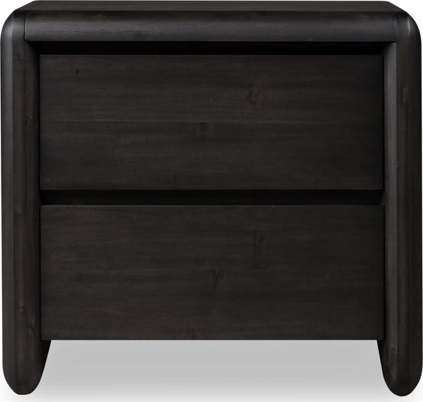 Wexford Two Drawer Acacia Wood Nightstand in Jaguar alternate view