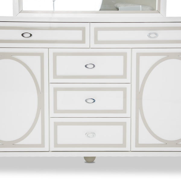 Tower Cloud White Dresser With Mirror alternate view