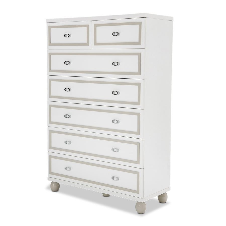Tower Cloud White 7-Drawer Chest