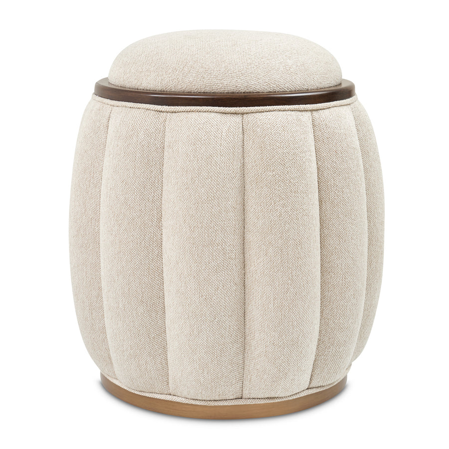 Camellia Field Round Bench - Warm Pecan