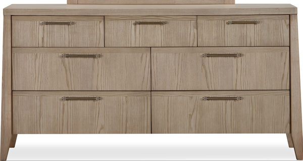 Summit Seven Drawer Ash Wood Dresser in Ginger