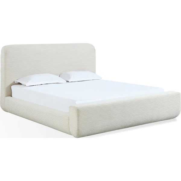 Wisteria Upholstered Platform Bed in Frosty Corduroy
